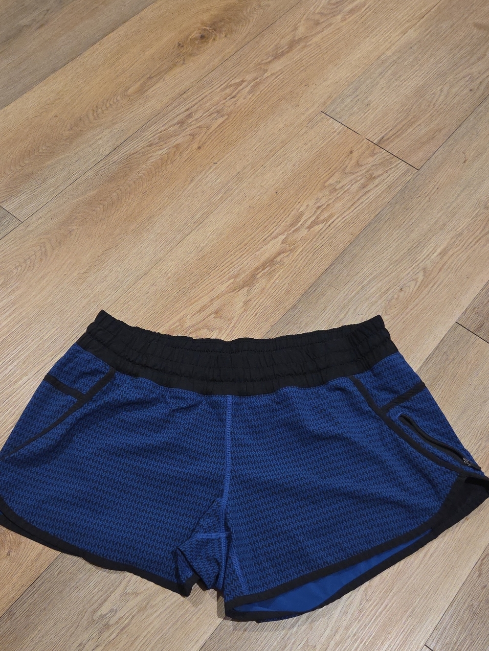 lululemon athletica Navy Blue Athletic Shorts with Black Waistband